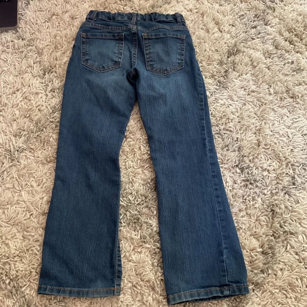 The‎ Childrens Place Girls Dark Wash Bootcut Jeans Size 6/7 Adjustable Waist